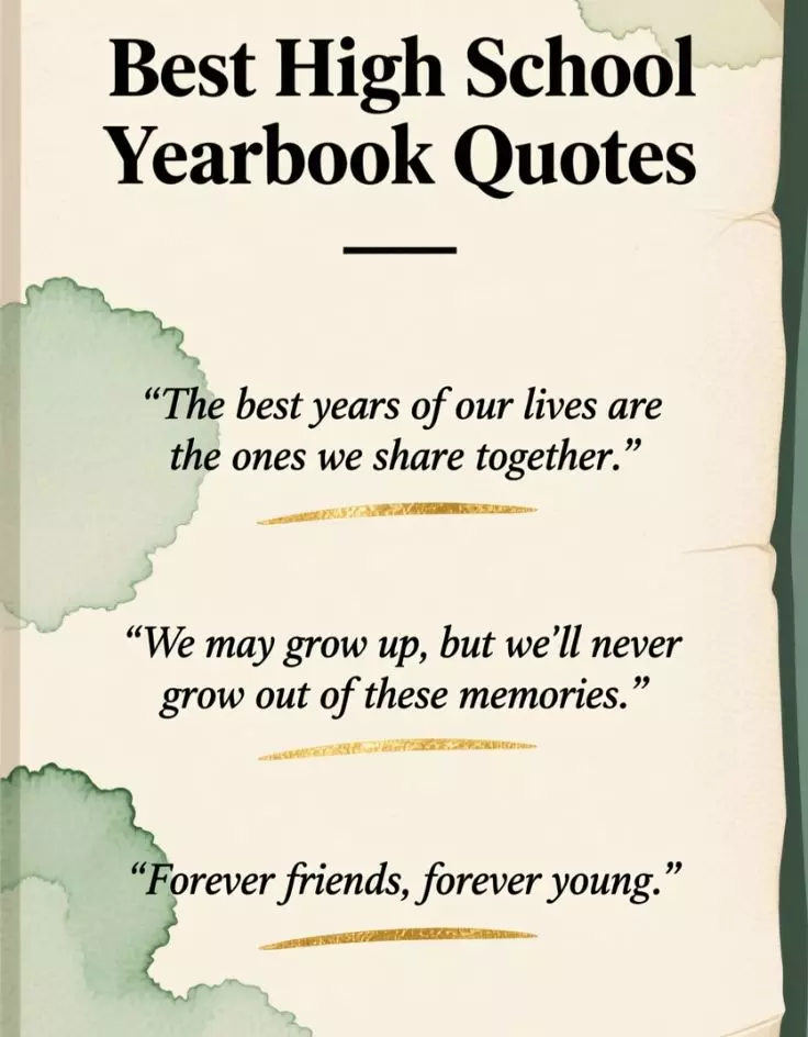 Best High School Yearbook Quotes